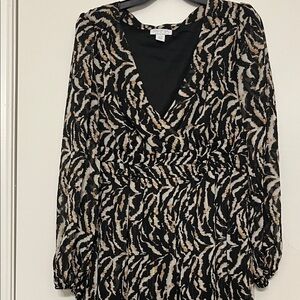 Sofía jeans dress Black and Tan Pattern